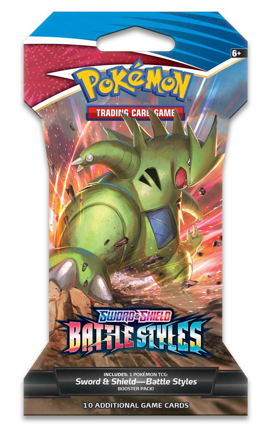 Sword & Shield: Battle Styles - Sleeved Booster Pack (Single Strike Tyranitar V)