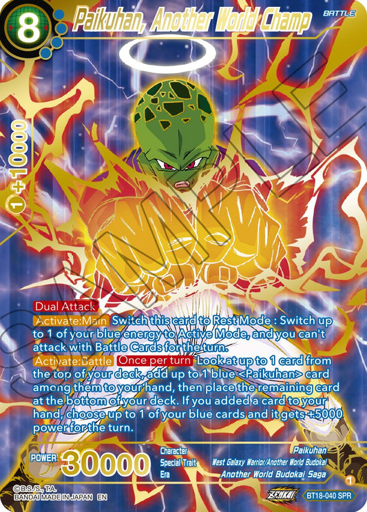 Paikuhan, Another World Champ (SPR) (BT18-040) [Dawn of the Z-Legends]